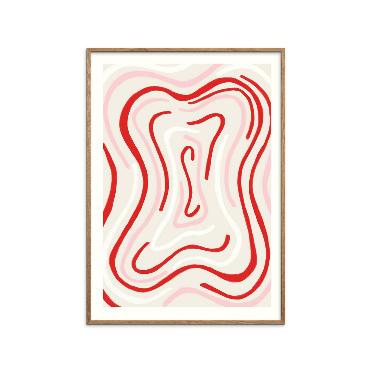 Engberg Studio - Líneas Onduladas - Rojo y Rosa