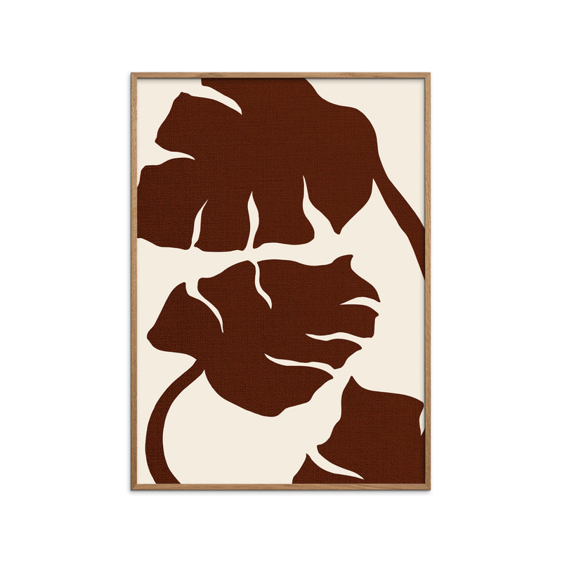 Affordable Art Prints - Monstera- Canvas Brown