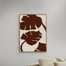 Affordable Art Prints - Monstera- Canvas Brown