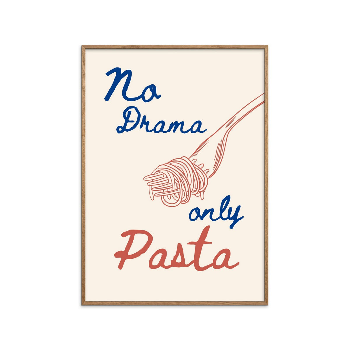 Affordable Art Prints X Ohkimiko - No Drama Only Pasta