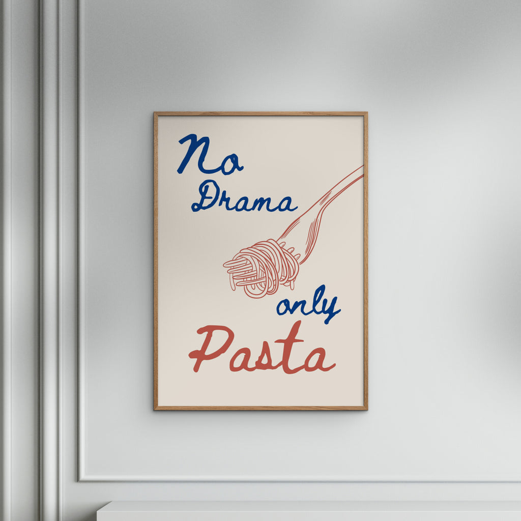 Affordable Art Prints X Ohkimiko - No Drama Only Pasta