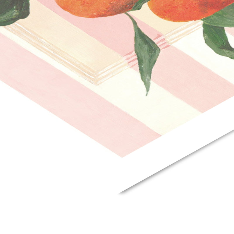 Casa Estampada Violetas - Naranjas Rayadas
