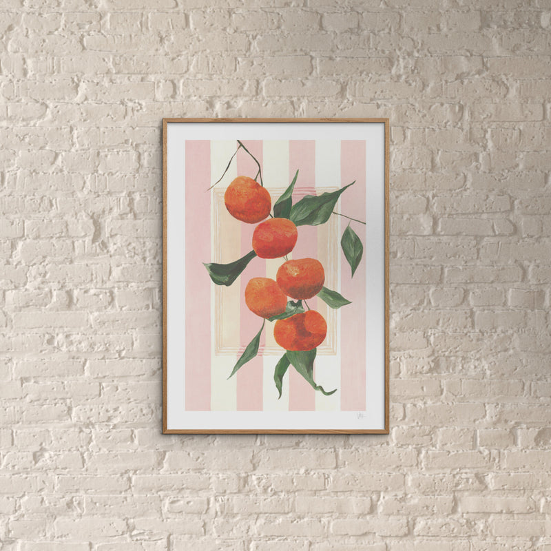 Casa Estampada Violetas - Naranjas Rayadas
