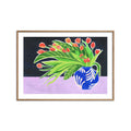 Violets Print House - Vase Of Leafy Green Tulips