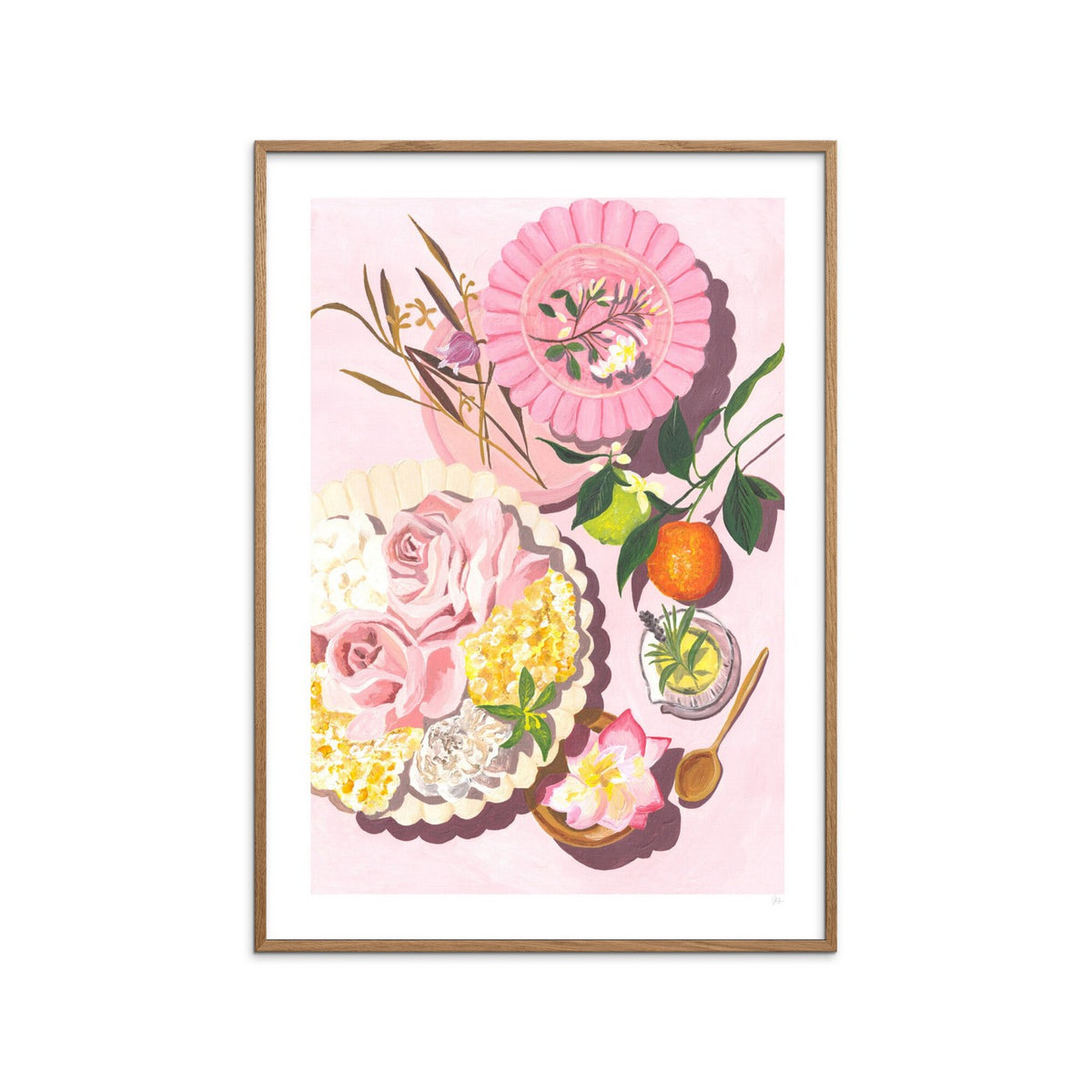 Violets Print House - Plate Of Flowers