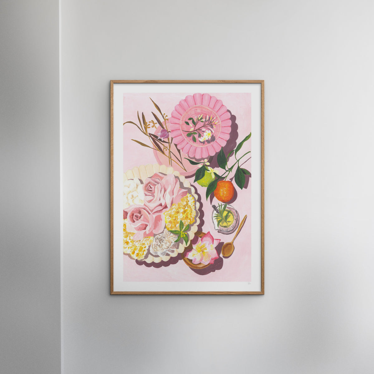 Violets Print House - Plate Of Flowers