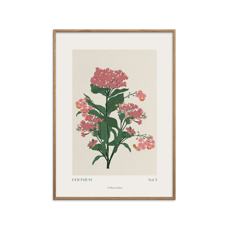 A Linear Dot - Geranium