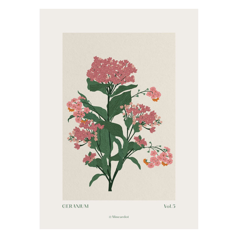 A Linear Dot - Geranium