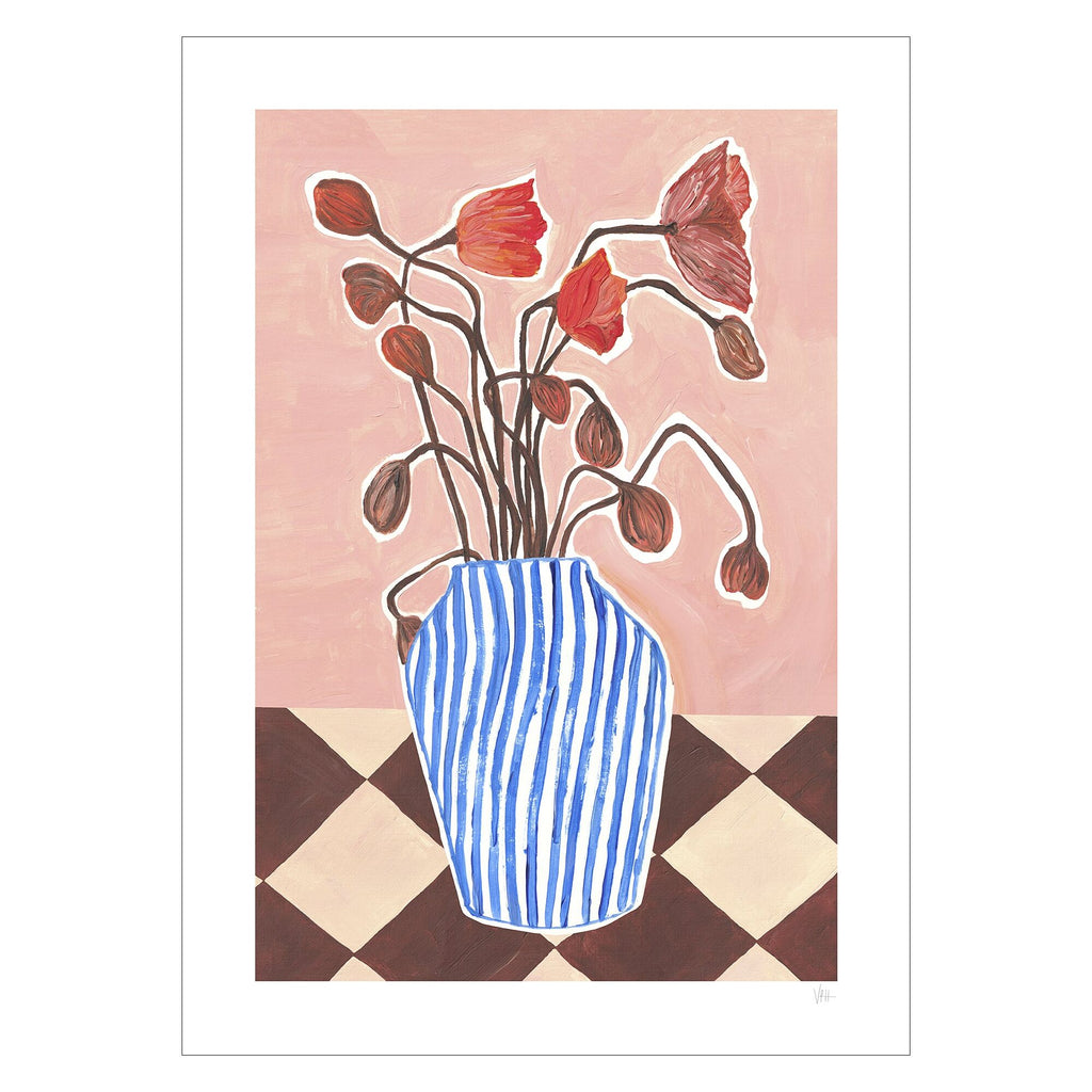 Violets Print House - Jarrón de amapolas
