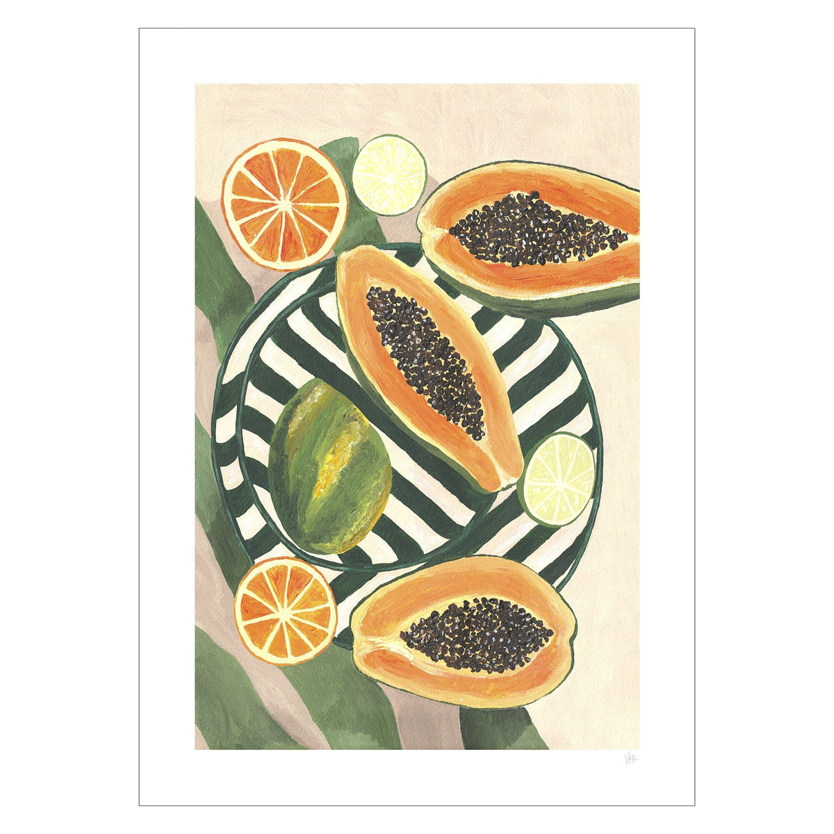 Violets Print House - Papaya y limas
