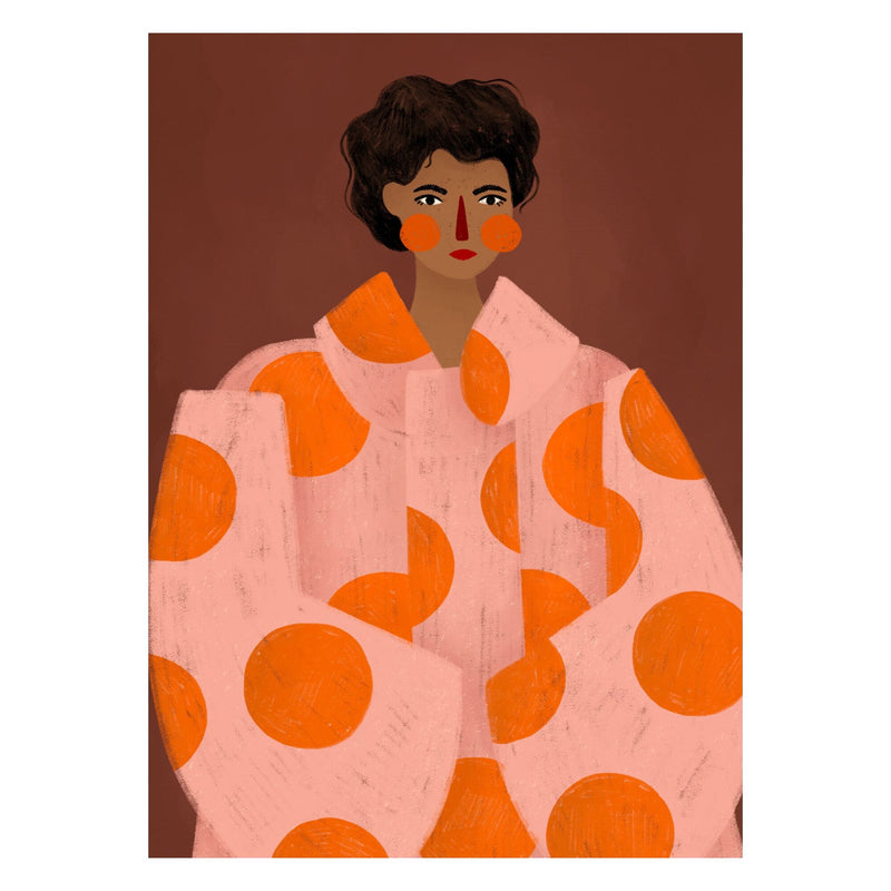 Bea Muller - Mujer con lunares naranjas