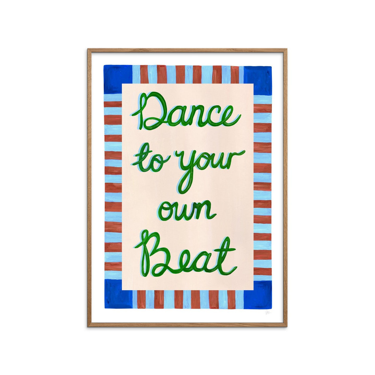 Violets Print House - Dance To Your Own Beat Blue And Green Print