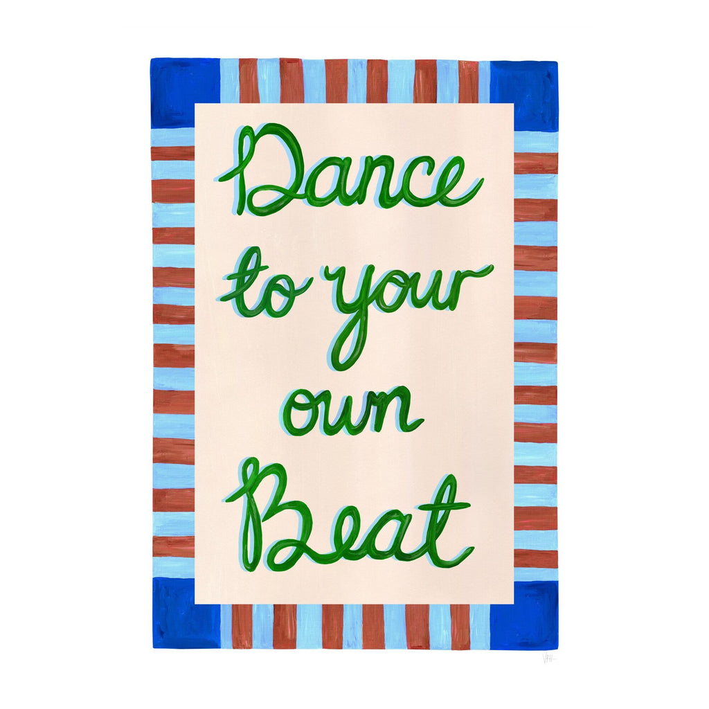 Violets Print House - Dance To Your Own Beat Blue And Green Print