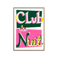 Violets Print House - Club De Nuit Pink And Green Music Print