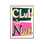 Violets Print House - Club De Nuit Pink And Green Music Print
