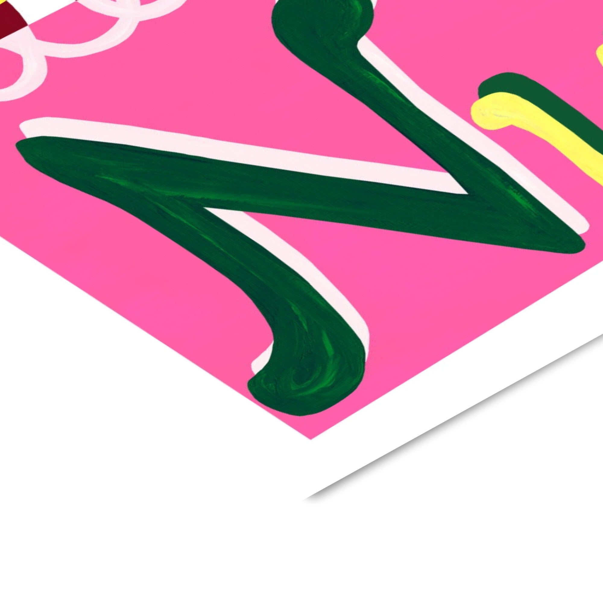 Violets Print House - Club De Nuit Pink And Green Music Print