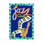 Violets Print House - Jazz Club Blue And Orange Music Print