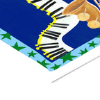 Violets Print House - Jazz Club Blue And Orange Music Print