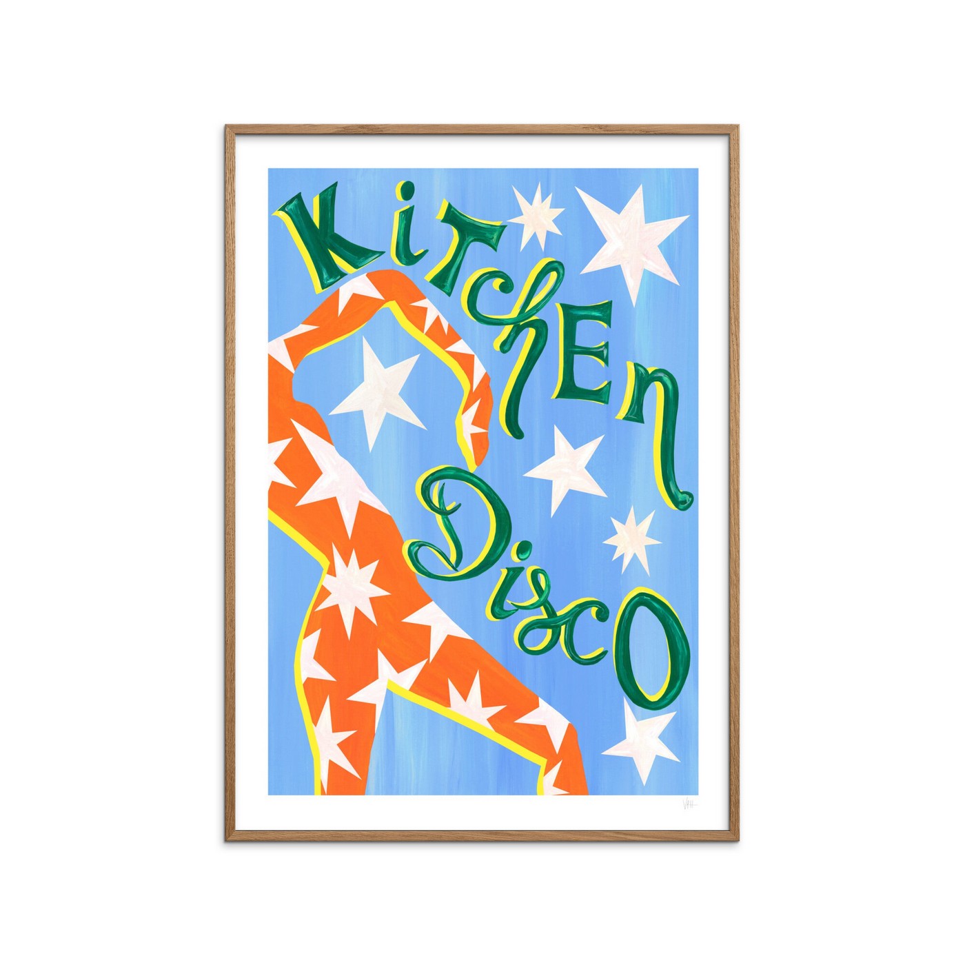 Violets Print House - Kitchen Disco Blue Music Print