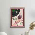 Violets Print House - Vinyl & Vino Red And Green Music Print