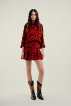 La blusa roja étnica Zebra Jill