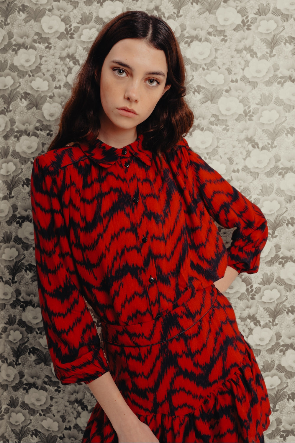 La blusa roja étnica Zebra Jill