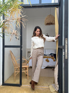 Camel Vichy Check Trousers
