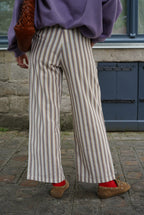 Augustin Striped Pants Camel/Lilac