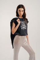 Le Pantalon Edwin Gris À Paillettes