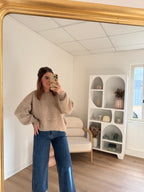 Taupe Jade Knitted Sweater