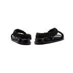 Black Ronda 20Mm Flatform Asymmetrical Sandal