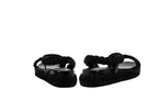 Black Ronda 20Mm Flatform Asymmetrical Sandal