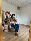 Edith Trench Jacket In Liberty Camel Cotton