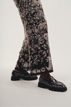 The Tracy Black Flower Pants Black