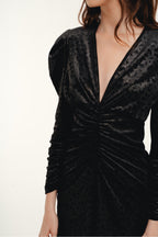 Vestido largo dorado Gemma Léo