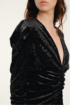 Vestido largo dorado Gemma Léo