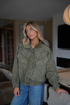 Alcina Khaki - Suede Jacket