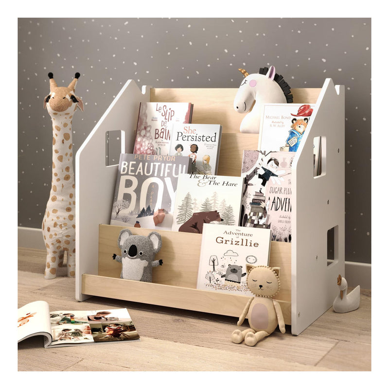 Bibliothèque Enfant – Blanc & Gris