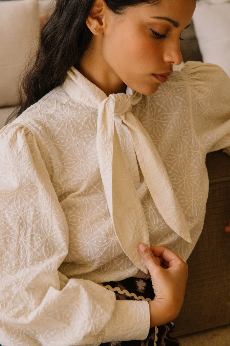 Blouse Solène - Jacquard Crème