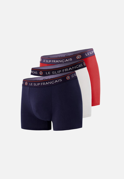 Pack Boxer Tno Trio - Marine Blanc Rouge