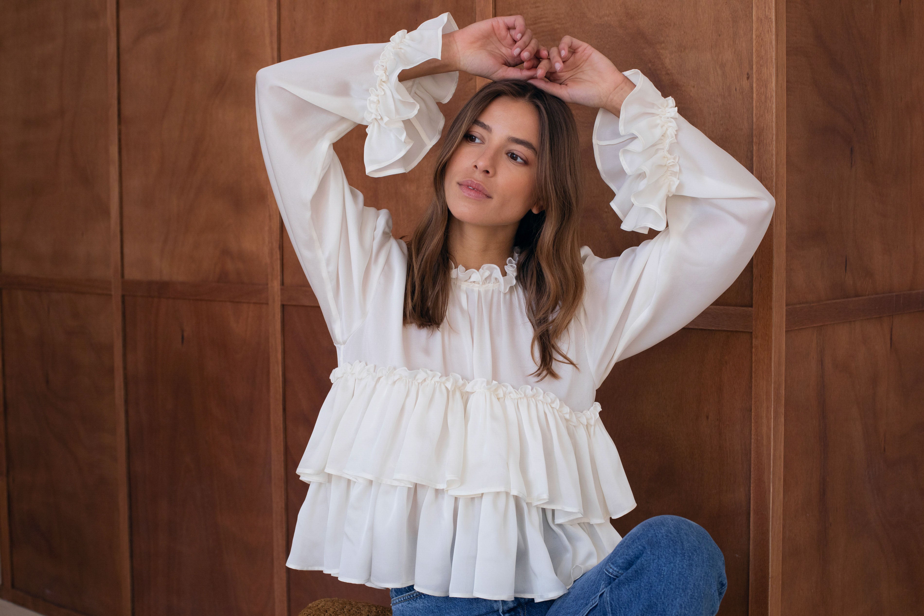Le Carmen Blouse - Ecru