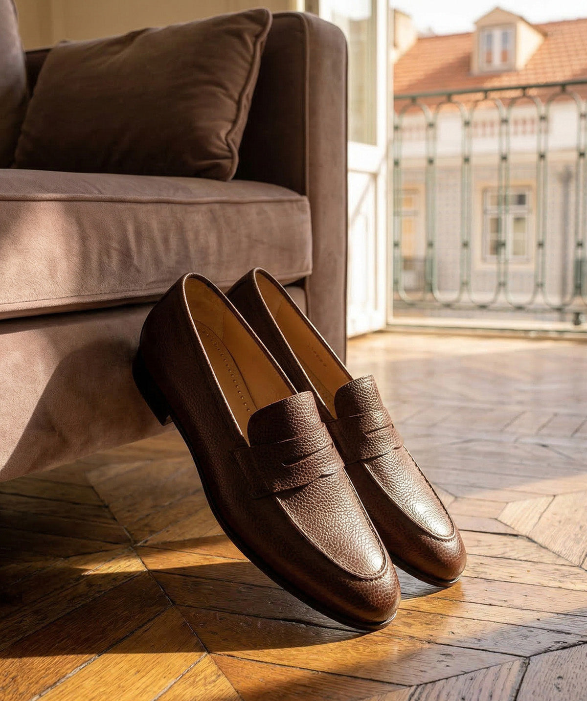 Mocassin Markos - Grainé Marron Patiné