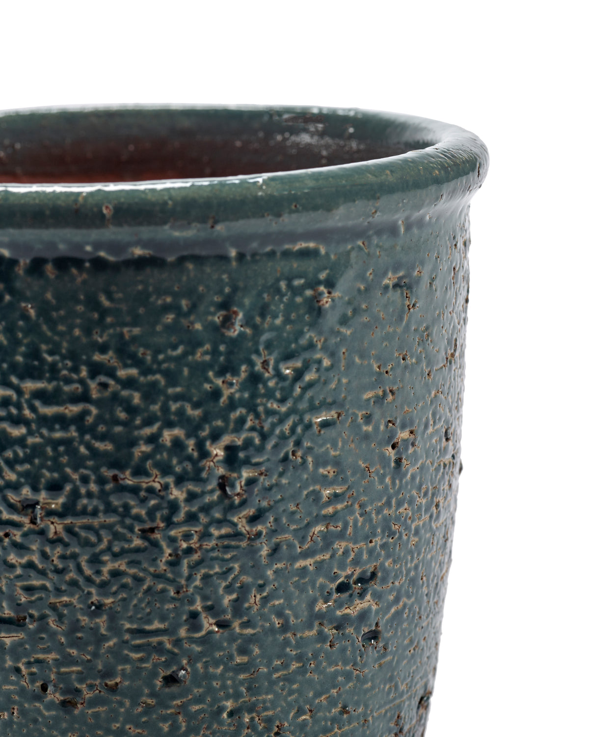 Glazed Shades - Pot De Fleurs - M - Terre Cuite - Bleu