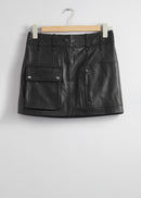 Skirt Pa Noomi Leather Skirt Tp - Black - Women