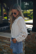 Blouse Brodée Billie - Blanche