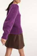 The Kooples - Jersey púrpura de lana y alpaca para mujer