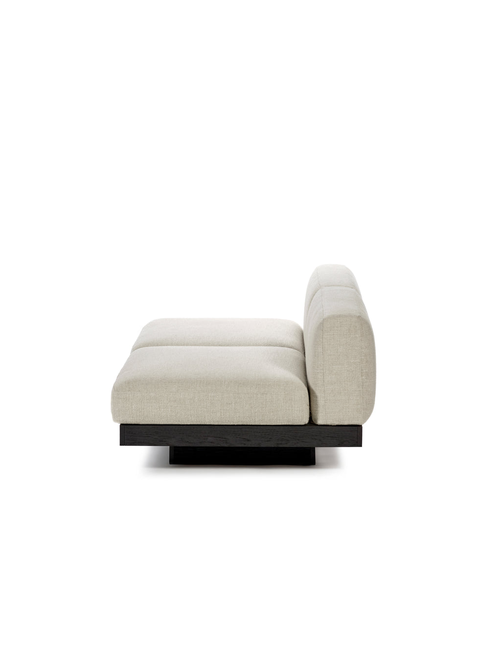 Rudolph - Banc 2 Places D'intérieur - Aluminium, Bois Et Tissu D'ameublement - Bone Noir