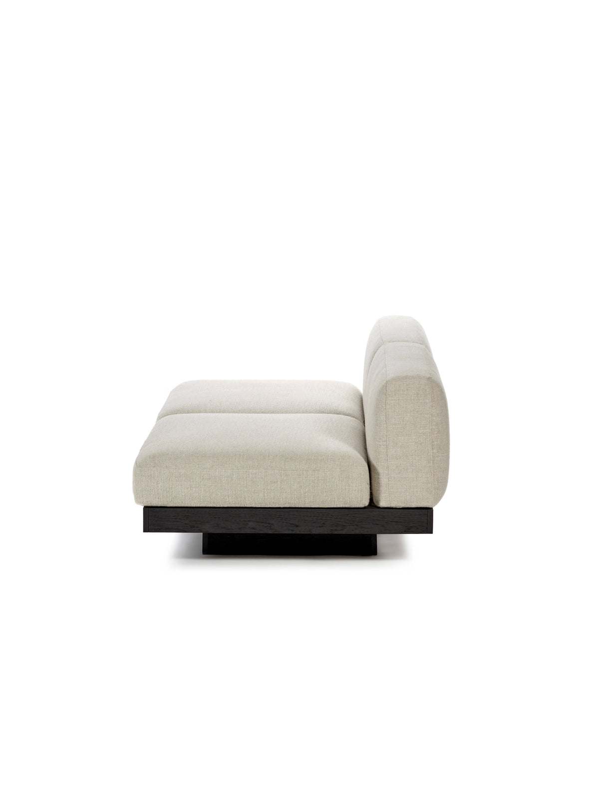 Rudolph - Banc 2 Places D'intérieur - Aluminium, Bois Et Tissu D'ameublement - Bone Noir