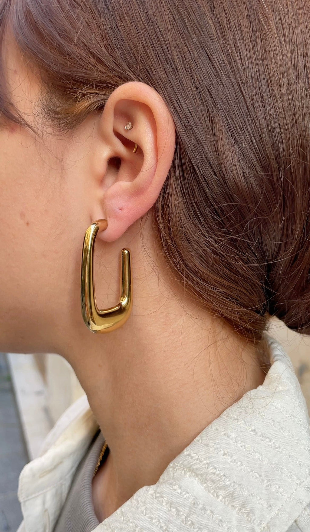 Huge Rectangular Earrings