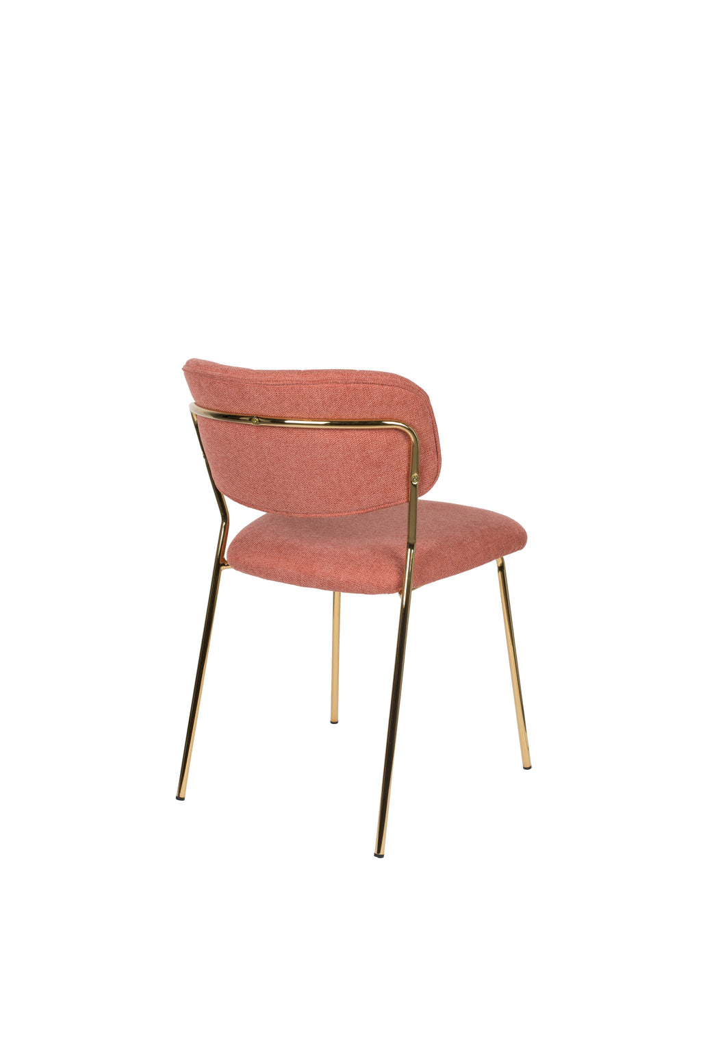 Jolien - Dining Room Chair - Fabric - Gold/Pink